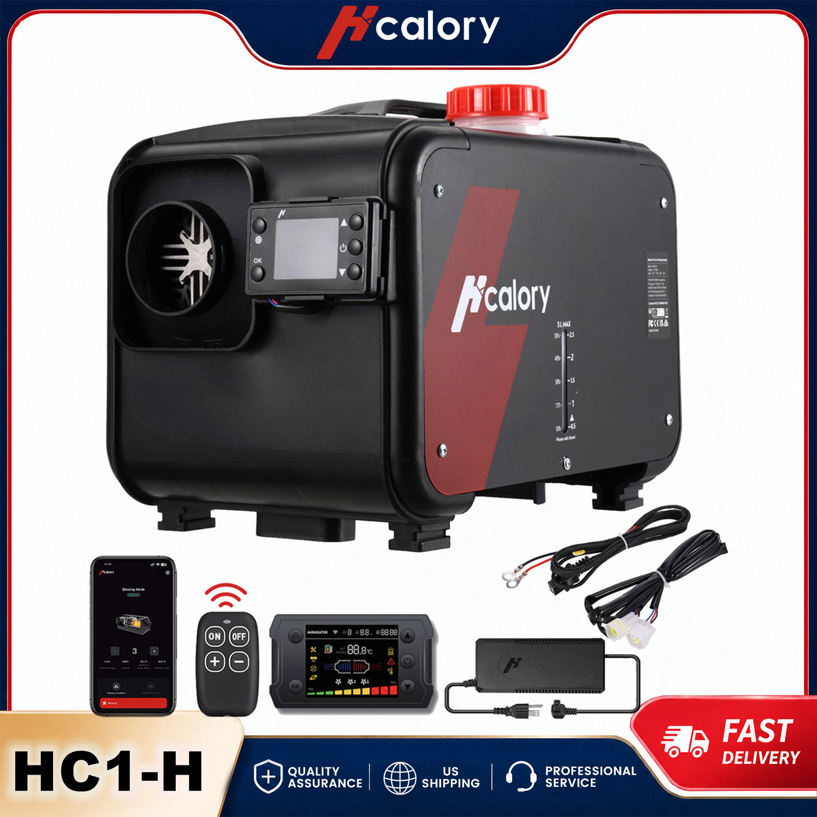Diesel Heater 8Kw Rv Camper - Hcalory HC1-H 8KW 12V All in