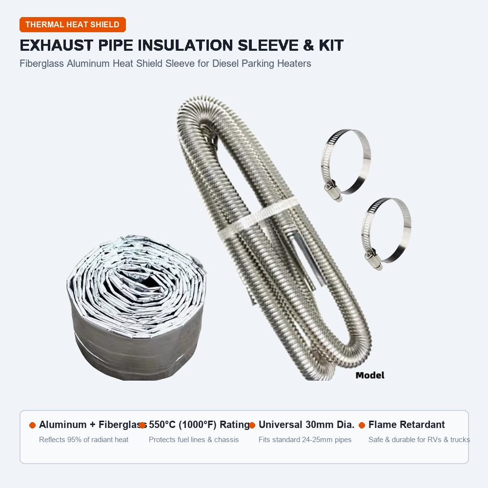 Heat Shield Sleeve 30mm Alumin - đánh giá và giá Diesel Heater Silencer Muffler