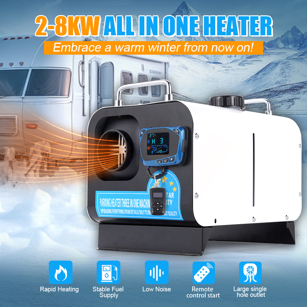 2-8KW 12V&24V&220V Car Diesel  - đánh giá và giá Diesel Parking Heater 8Kw 24V