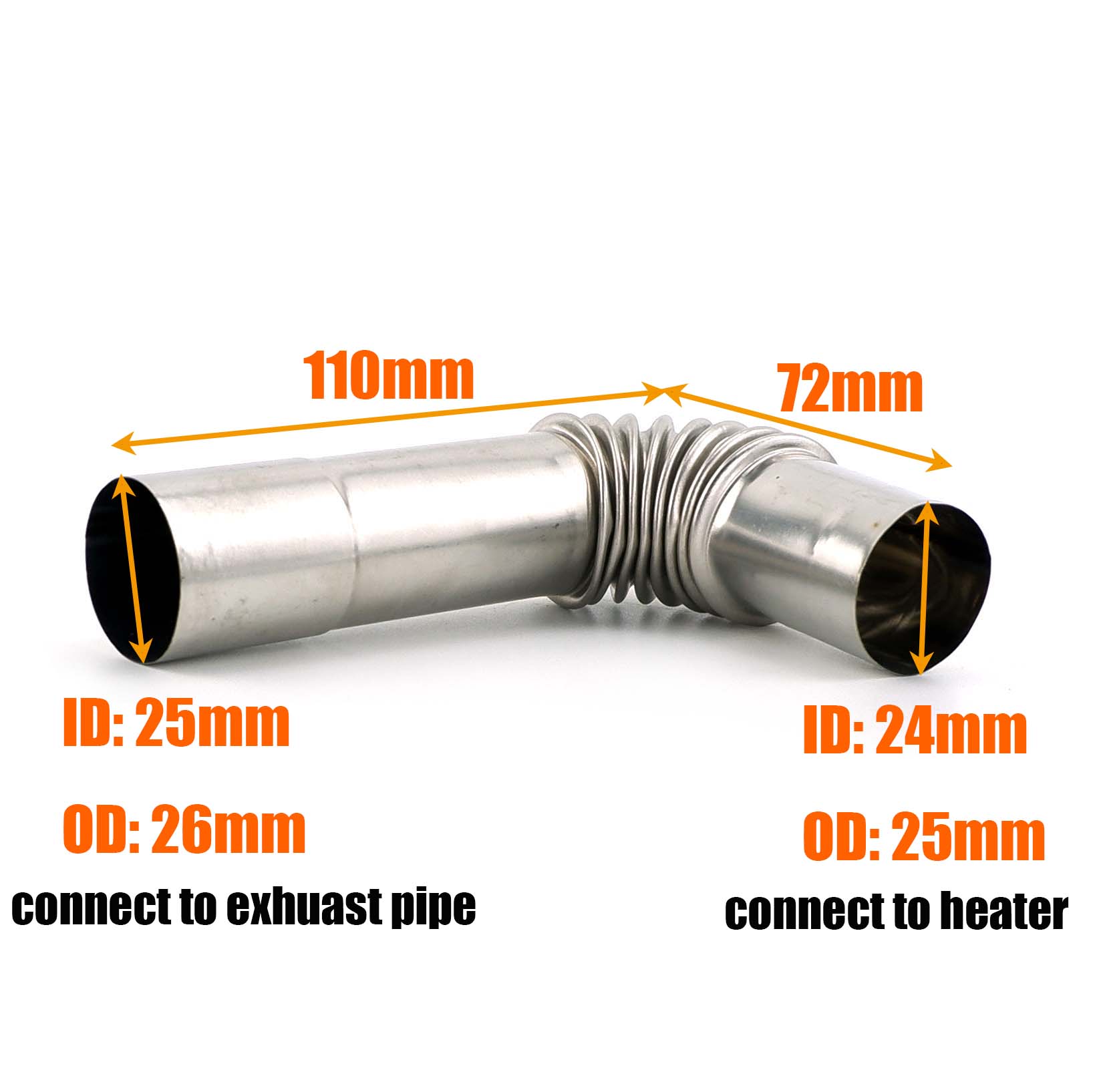 24mm 25mm 25mm&26mm Exhaust Pi - đánh giá và giá Diesel Heater Silencer Muffler