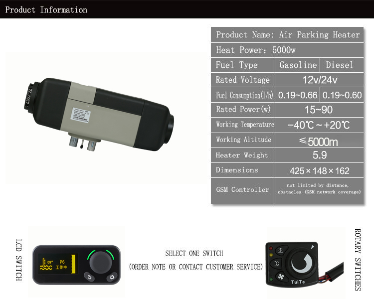Webasto Air Parking Heater Pet - đánh giá và giá Air Diesel Heater 5Kw Bluetooth