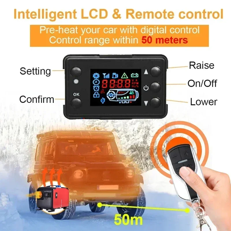 12V 24V 220V 3 in 1 Car Diesel - đánh giá và giá 12V Diesel Heater With Remote