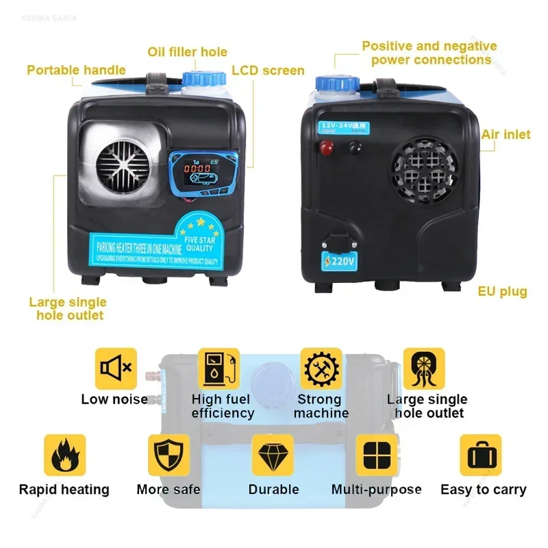12V 24V 220V Diesel Air Parkin - đánh giá và giá Diesel Air Heater 5Kw 12V