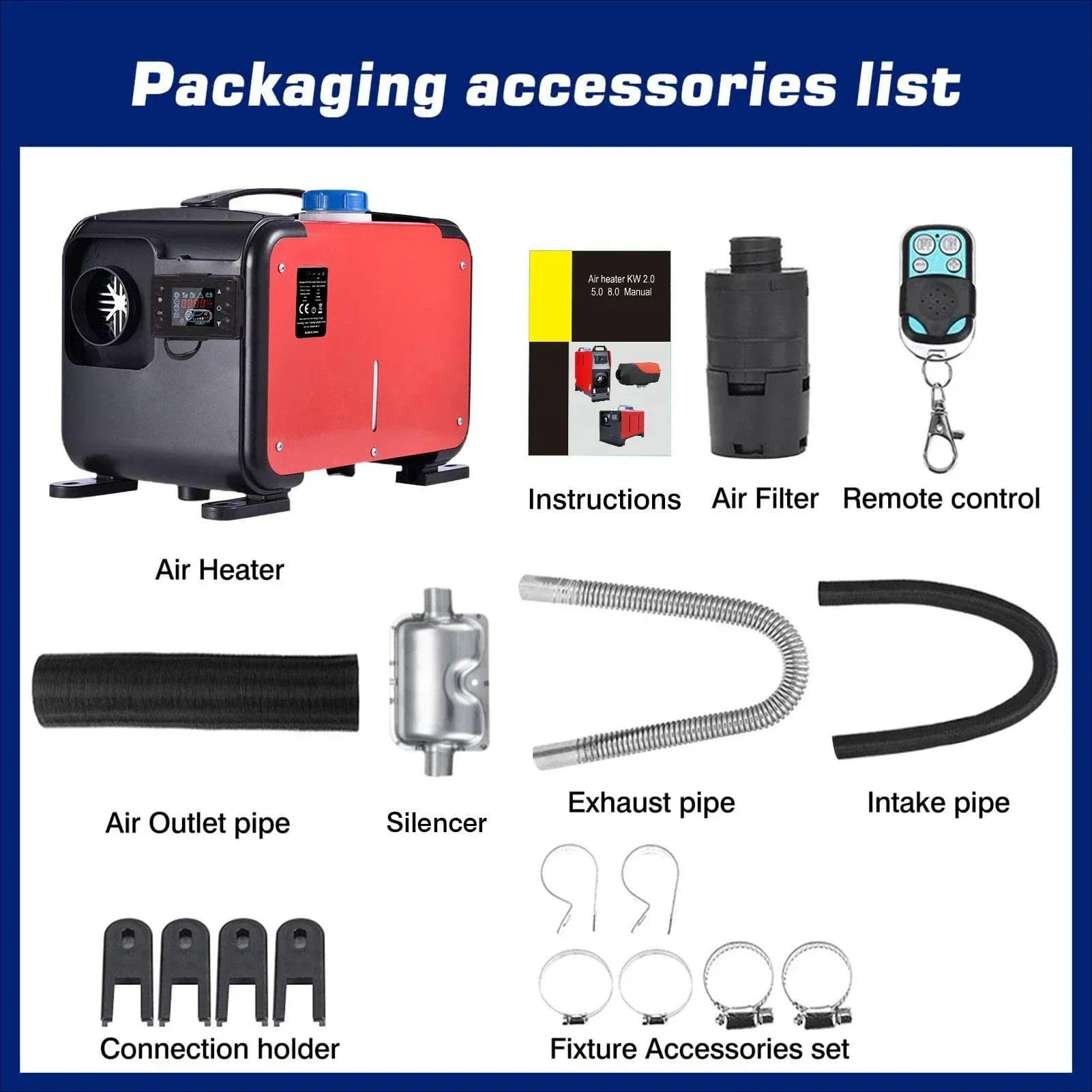 For 12V 24V 220V Portable Dies - đánh giá và giá Diesel Heater 8Kw Rv Camper