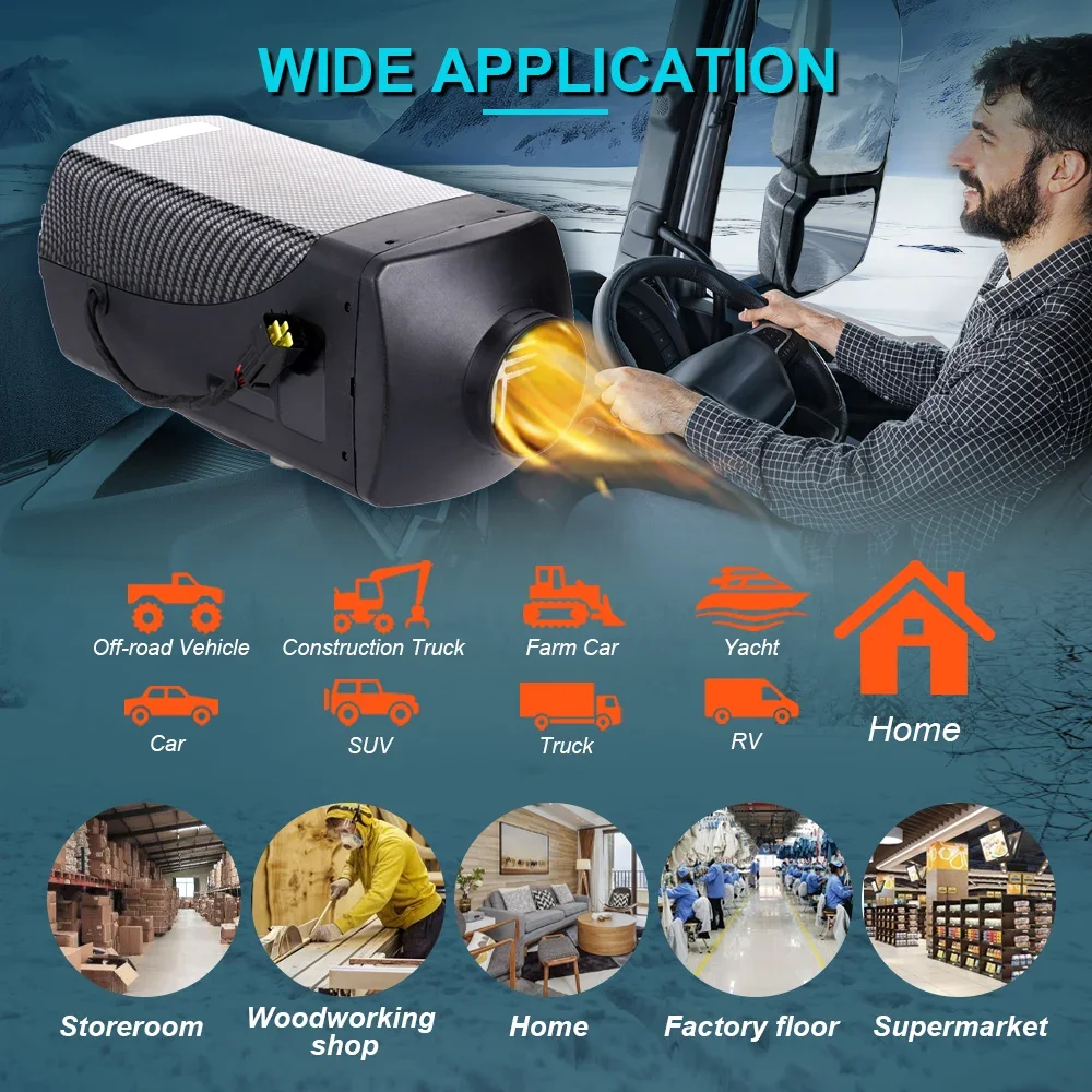 5KW Diesel Air Heater bluetoot - đánh giá và giá Air Diesel Heater 5Kw Bluetooth