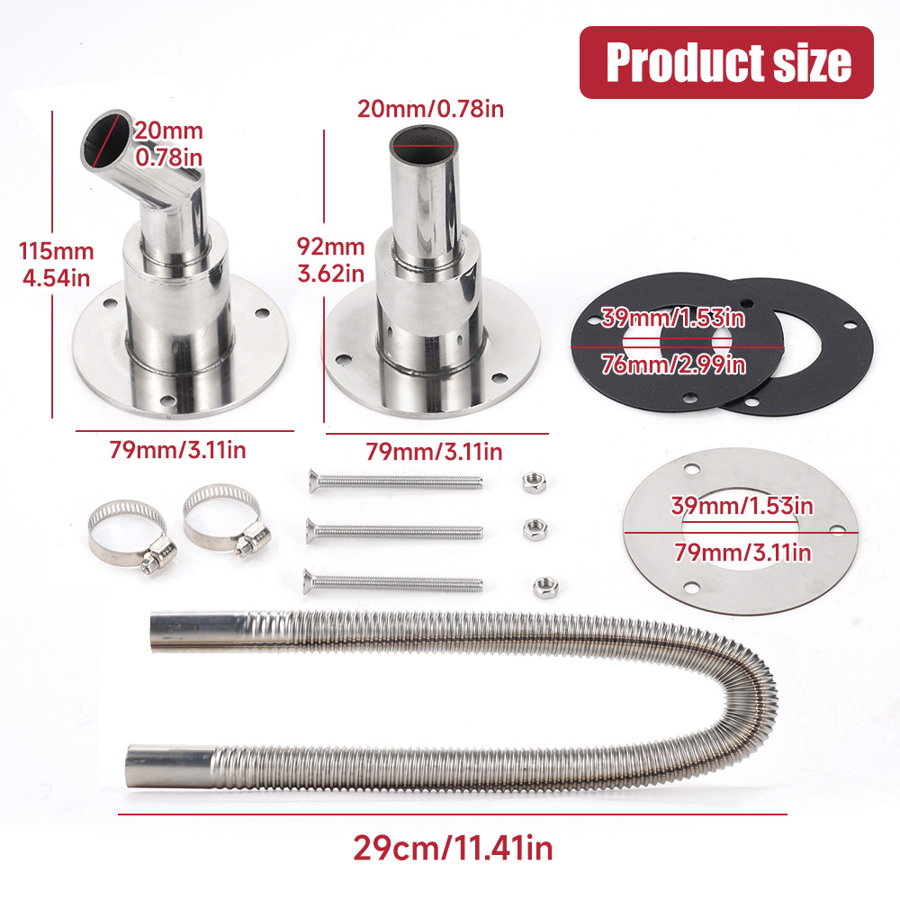 24mm Diesel Heater Exhaust Pip - đánh giá và giá Diesel Heater Silencer Muffler