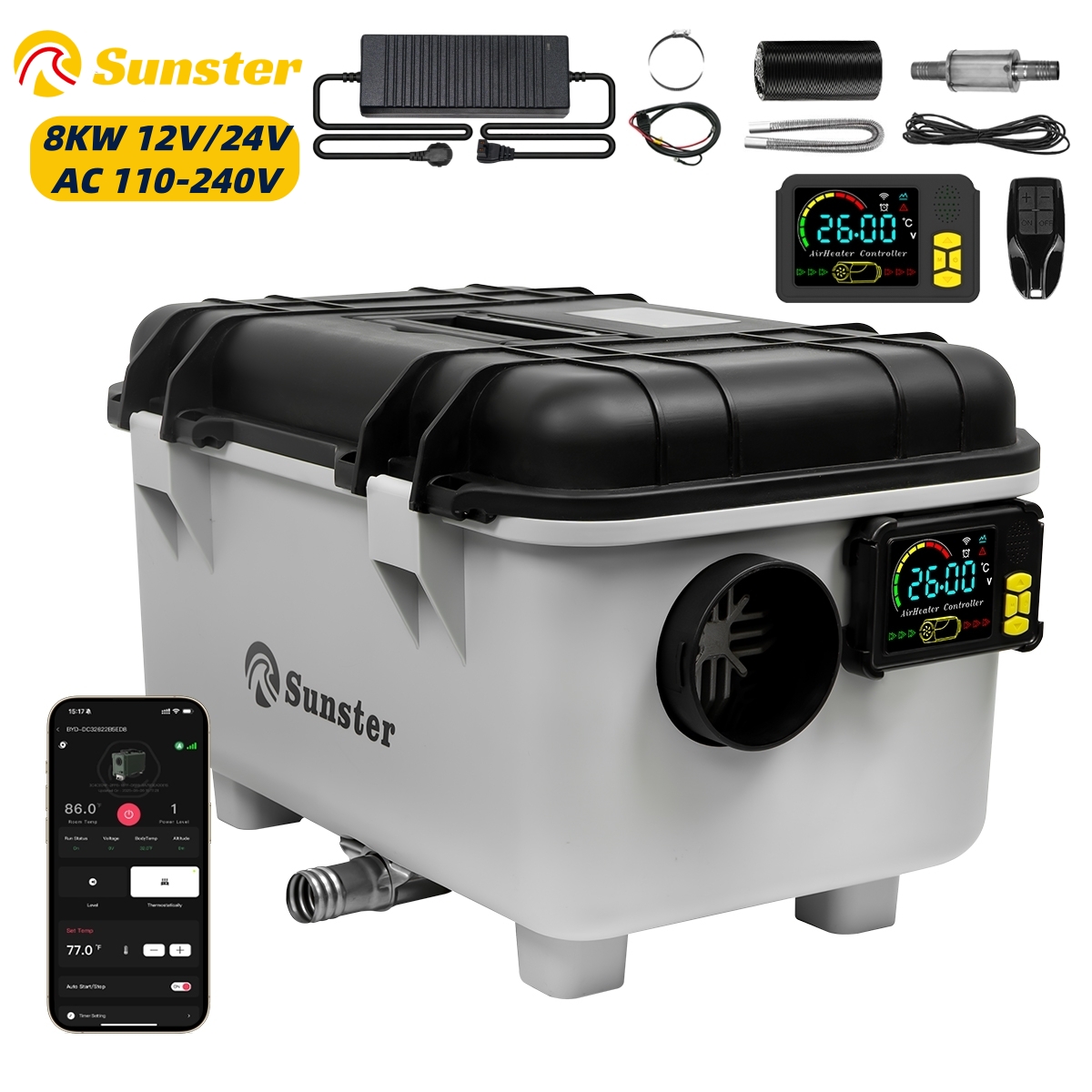 8KW 12V/24V/230V Toolbox Diese - đánh giá và giá Diesel Parking Heater 8Kw 24V